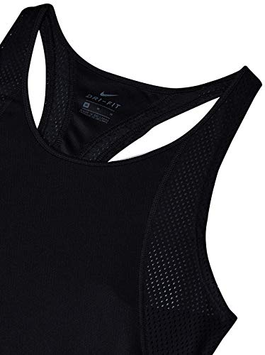 NIKE W NK Run Tank Camiseta sin Mangas, Mujer, Black/Black/Reflective silv, XS