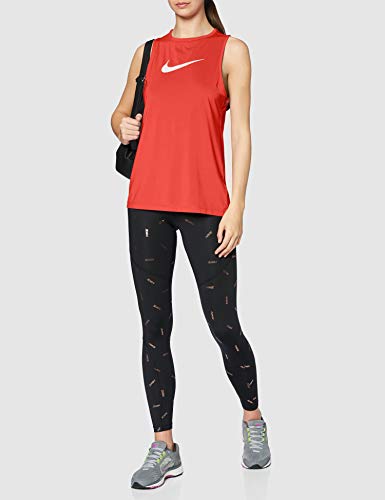 NIKE W NP Tank Essential Swoosh Camiseta sin Mangas, Mujer, Track Red/(White), M