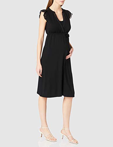 Noppies Studio Dress nurs SS Serre Vestido, Black-P090, 44 para Mujer