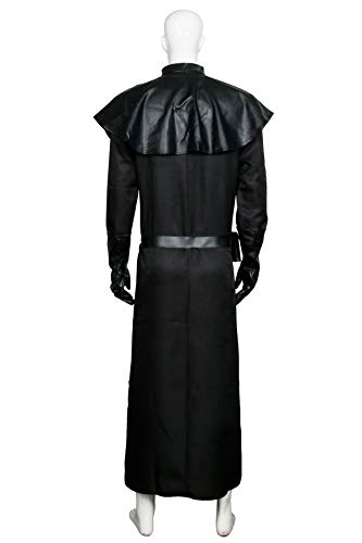 NUWIND Plague Doctor Disfraz Cosplay de Halloween Steampunk Medieval Fancy Dress Vestido Negro Juegos de rol para adultos Negro L