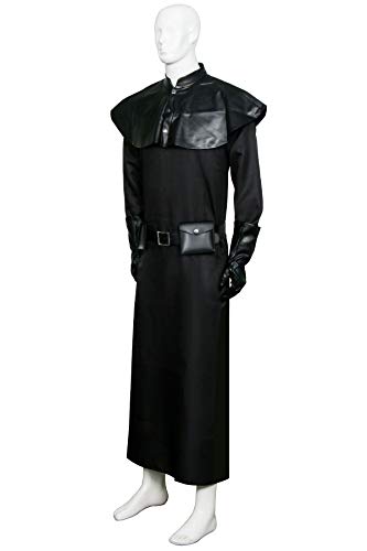 NUWIND Plague Doctor Disfraz Cosplay de Halloween Steampunk Medieval Fancy Dress Vestido Negro Juegos de rol para adultos Negro L