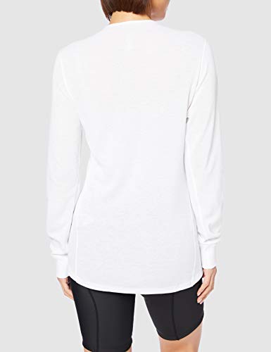 Odlo Bl Top Crew Neck L/S Active Warm Camiseta, Mujer, White, M