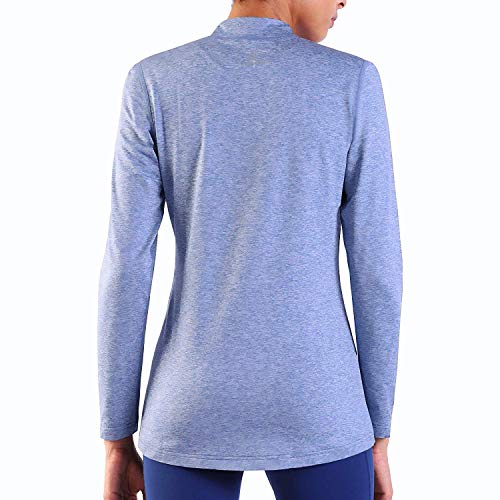 Ogeenier Fleece Camiseta Térmica de Manga Larga con Cuello Alto Mujer Sudadera Cálida