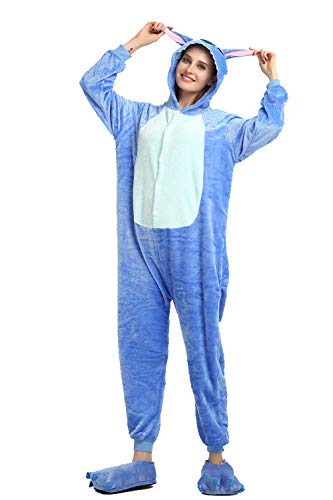 Onesie Adultos Pijamas Mujeres Ropa de Dormir cálida Ropa para el hogar Punto de Dinosaurio Unicornio Animal Cosplay Cartoon Playsuit Pijama de Franela Mono