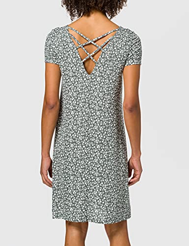 Only ONLBERA Back Lace UP S/S Dress JRS Noos Vestido, Bálsamo Verde/AOP: Flores Blancas, XL para Mujer