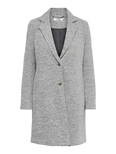 Only Onlcarrie Mel Coat Otw Abrigo, Light Grey Melange, 36 (Talla del Fabricante: 34) para Mujer