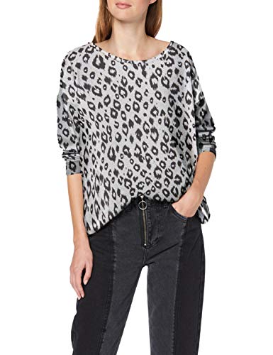 Only ONLELCOS 4/5 Top JRS Noos Camisa Manga Larga, Multicolor (Light Grey Melange AOP: Lucia AOP), Medium para Mujer