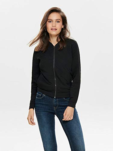 Only Onljoyce LS Bomber Noos Chaqueta, Negro (Black), 36 (Talla del Fabricante: Small) para Mujer