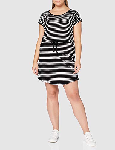 Only Onlmay S/s Dress Noos Vestido, Multicolor (Black Stripes: Thin Stripe Cl. Dancer), 42 (Talla del Fabricante: Large) para Mujer