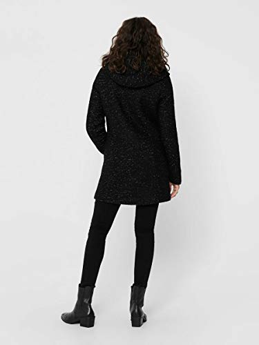 Only ONLNEWSEDONA Wool Coat CC OTW Abrigo de mezcla de lana, Negro, L para Mujer