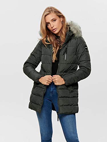 Only Onlnorth Nylon Coat CC Otw Abrigo, Negro (Black Black), 38 (Talla del fabricante: Small) para Mujer