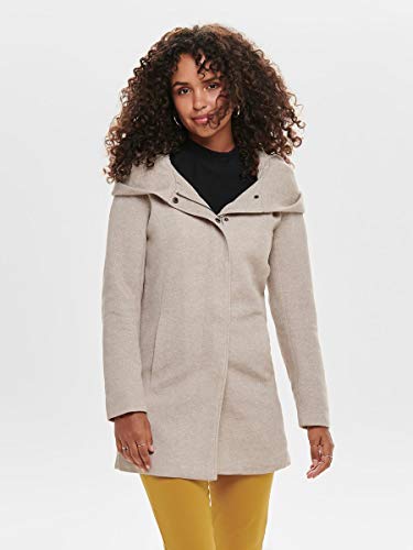 Only Onlsedona Light Coat Otw Noos Abrigo, Etherea/Detail:Melange, 40 (Talla del Fabricante: Large) para Mujer