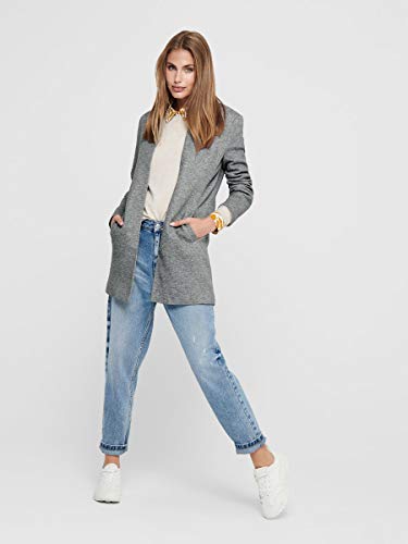 Only Onlsoho Coatigan Noos TLR Abrigo, Gris (Light Grey Melange Light Grey Melange), 34 (Talla del Fabricante: X-Small) para Mujer