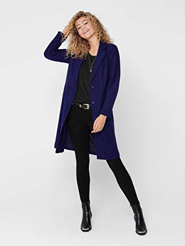 Only ONLSTACY Long Wool Coat CC OTW Abrigo, Azul noche, M para Mujer