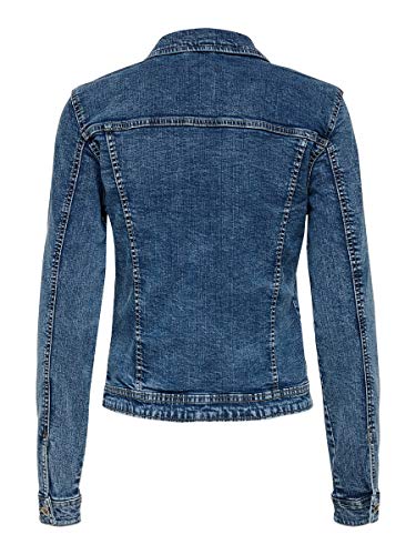 Only Onltia Dnm Jacket BB MB Bex02 Noos Chaqueta vaquera, Azul (Medium Blue Denim Medium Blue Denim), 44 (Talla del fabricante: 42) para Mujer