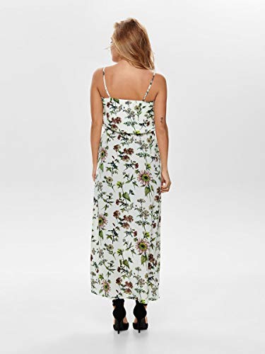 Only Onlwinner SL Maxidress Noos Wvn Vestido, Multicolor (Cloud Dancer AOP: Botanical), 40 (Talla del Fabricante: 38) para Mujer