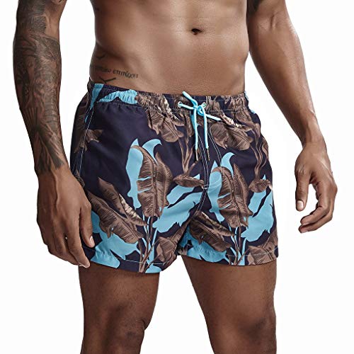 OPAKY Bañador para Hombres Troncos de natación Secado Rápido Paneles de Flamingo Forro de Malla Pantalones Cortos con Estampado de Moda y Pantalones de Playa de Verano, Estilo Nuevo Deportivos