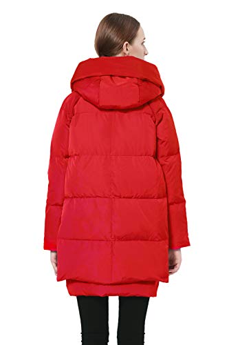 Orolay Mujer Chaqueta de Plumas Engrosada Rojo XX-Small