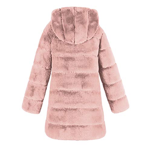 Overdose Abrigo De Las Mujeres De LiquidacióN De Moda De Lujo De Piel SintéTica Abrigo Casual con Capucha De Invierno Cardigan Grueso Parka CáLido Zanja