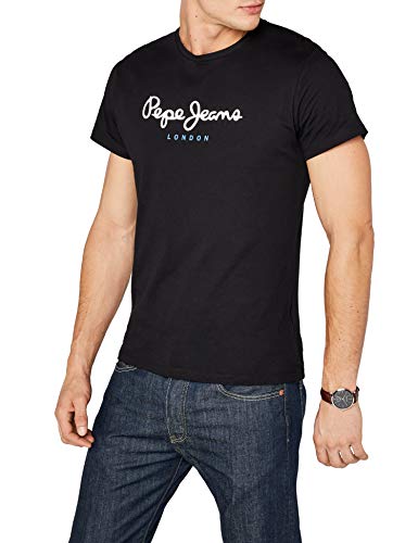 Pepe Jeans Eggo PM500465 Camiseta, Negro (Black 999), X-Large para Hombre