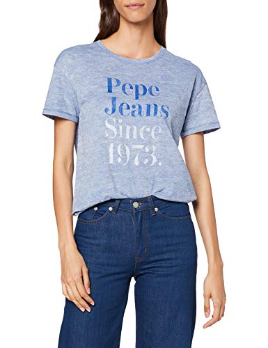 Pepe Jeans Miracle Camiseta, Azul (Dark Denim 559), X-Small para Mujer