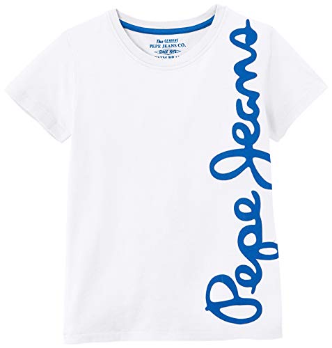 Pepe Jeans Waldo Camiseta, Blanco (Optic White 802), 14 años para Niños