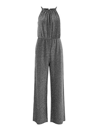 PIECES PCRINA Jumpsuit Mono Largo, Color Plateado, XS para Mujer