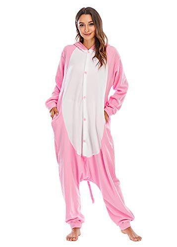 Pijamas de Animales de Una Pieza Unisexo Adulto Traje de Dormir Cosplay Pijama Cerdo,LTY53,L