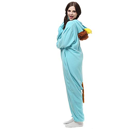 Pijamas de Animales para Adulto Unisex Traje de Disfraz Carnaval Halloween Azul Talla 170-178cm(L)