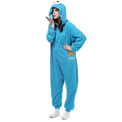 Pijamas Enteros Carnaval Cosplay Adulto Ropa de Dormir Hombre Camisones Disfraces Plaza Sésamo Ropa Pijamas de Una Pieza Mujer