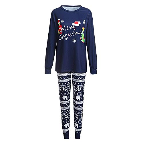 Pijamas Mujer Camisón Navidad Copo De Nieve Estampado Familia A Juego Madre Padre Hija Hijo Conjunto De Pijamas Ropa De Dormir para Niños Ropa De Dos Piezas Tops Pantalones 10M Multi