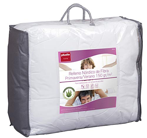 Pikolin Home - Edredón/Relleno nórdico  hipoalergénico de fibra Aloe Vera, primavera-verano, 150gr/m², 220x250cm-Cama 160 (Todas las medidas)