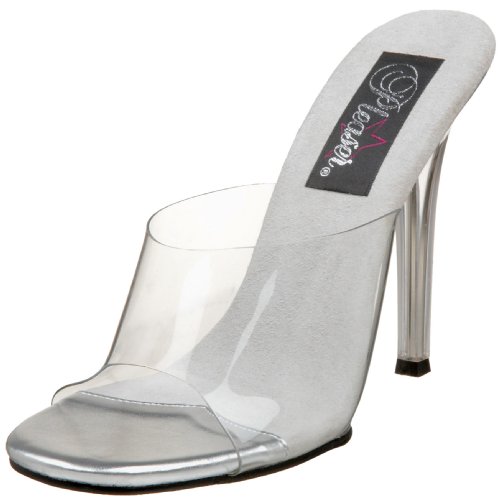 Pleaser Gala01/C/M, Sandalias Abiertas con cuña. Mujer, Transparent (Clear), 41 EU