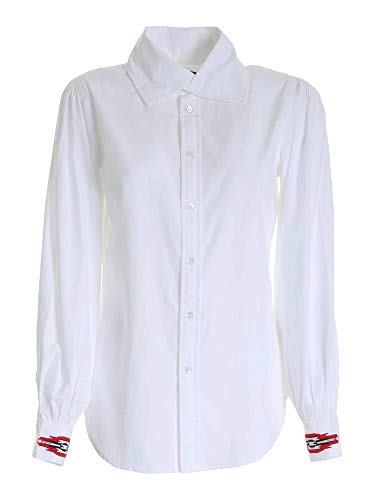 Polo Ralph Lauren Camicia Bianca con RICAMI A CONTRASTO 211801087001 Bianco Donna 0