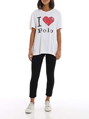 Polo Ralph Lauren T-Shirt Donna Mod. 211-752366 Bianco XXS