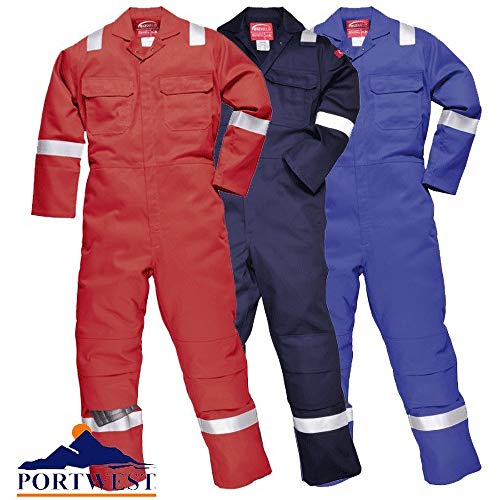 Portwest - Mono Enterizo de Trabajo Bizweld Iona Resistente a Las Llamas (XXL/R) (Rojo)