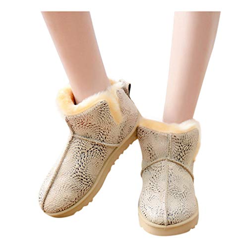 Posional Botas De Nieve Para Mujeres OtoñO Invierno Urbano Suave Y CóModo Pieles Estilo CláSico Altas Mantener Caliente Peludo TalóN Plano Botines Nieve Sin Cordones, Tobillo Plano Cordones Teen Girls