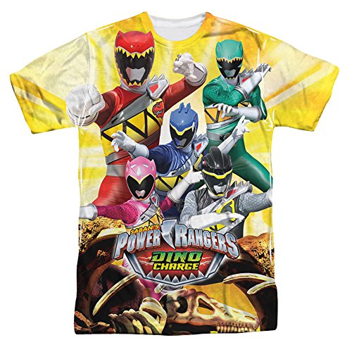 Power Rangers - Camiseta infantil con impresión frontal para adultos - blanco - Medium