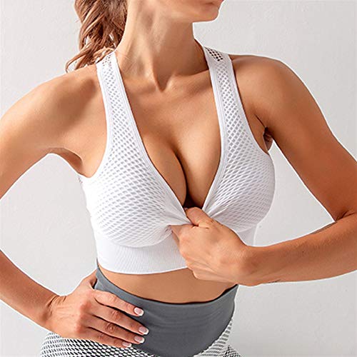 PPKZY Alto Impacto de Las Mujeres Hermoso Hermoso BRUS BRATE Sports INCONSORTIDO Yoga DE Yoga Correo DE Yoga DE FITNIDAD DE FACTENCIA Principal DE PROPORTES Bras (Color : Gray, Size : 2-S)