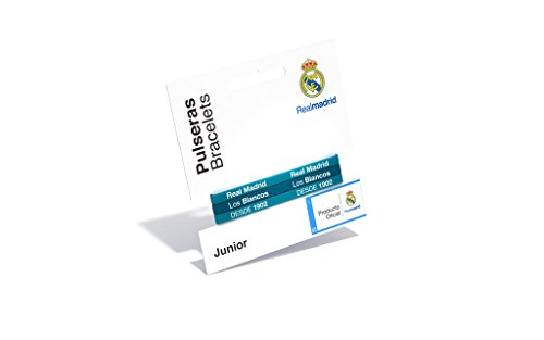 Pulsera Real Madrid Club de Fútbol Classic Azul Turquesa Junior para Mujer y Niño, Pulsera de Silicona, Producto Oficial