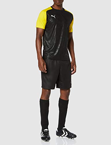 PUMA Cup Training Jersey Core Maillot, Hombre, Puma Black-Cyber Yellow, L