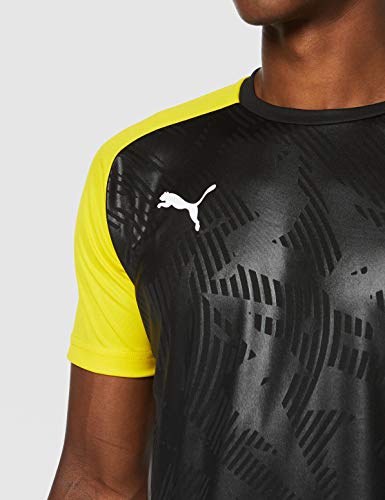 PUMA Cup Training Jersey Core Maillot, Hombre, Puma Black-Cyber Yellow, L