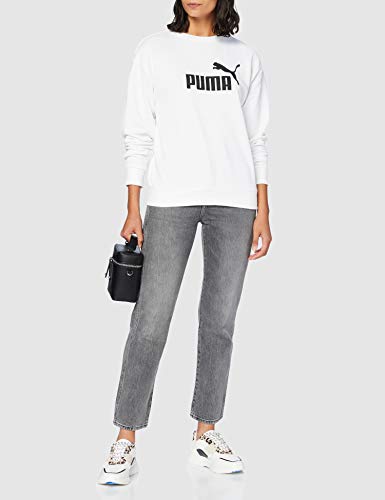 PUMA ESS Logo Crew Sweat TR Sweatshirt, Mujer, Puma White, XS