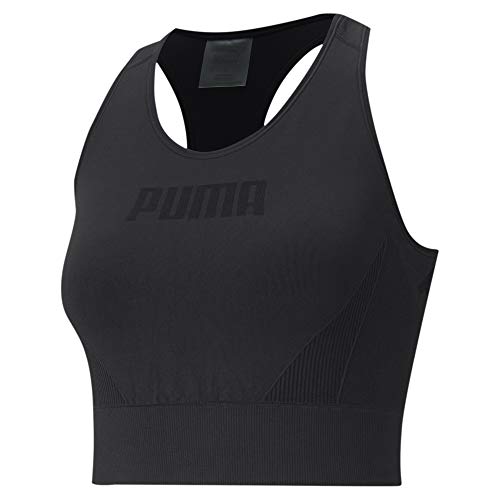 PUMA Evostripe Evoknit Bra Top Sujetador Deportivo, Mujer, Puma Black, M