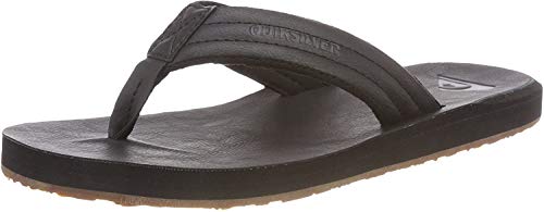 Quiksilver Carver Nubuck-Sandals For Men, Zapatos de Playa y Piscina Hombre, Negro (Solid Black Sbkm), 42 EU