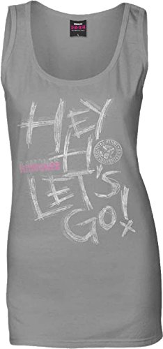 Ramones Hey Ho Camiseta de Tirantes, Gris, X-Large para Mujer