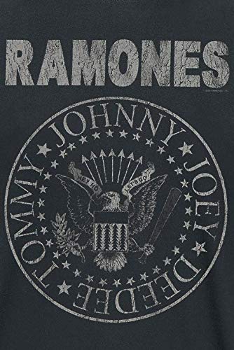 Ramones Hey Ho Let's Go - Vintage Hombre Camiseta Negro S, 100% algodón, Regular