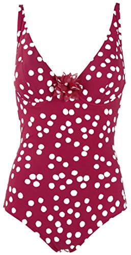 Red Point Beachwear, Mujer, Bañador, Aros Foam, Volos, Talla ESP: 90C, Rojo