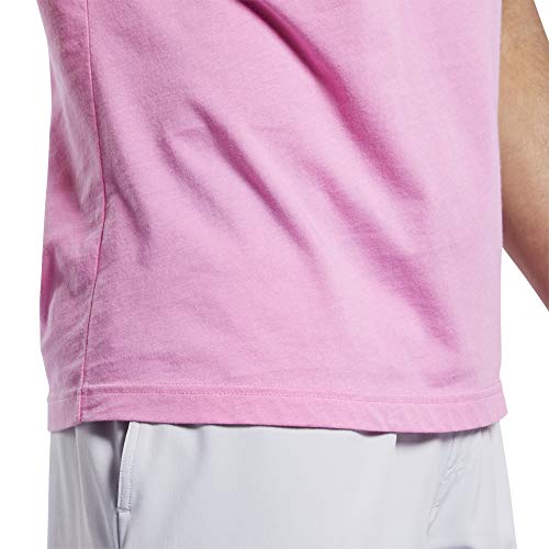 Reebok CF Mess You Up Graphic tee Camiseta de Manga Corta, Hombre, Posh Pink, M