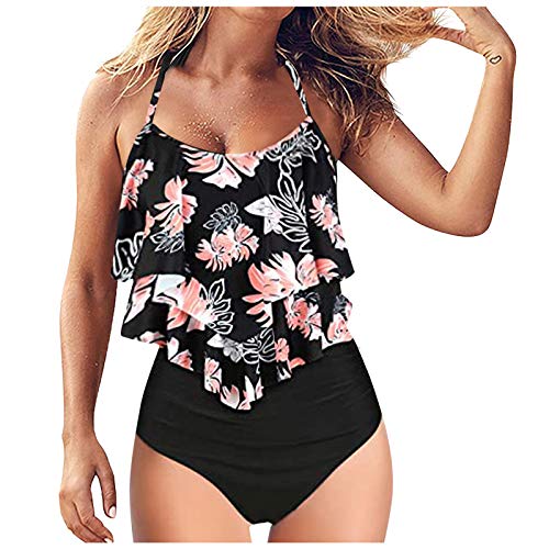 riou 2021 Nuevo Conjunto de Bikini para Mujer Push Up Trajes de Baño de Dos Piezas Moda Ropa de Playa Conjunto de Bikinis Impresión Sexy Push up Bikini Tankinis MujeVolante Beachwear Bañador